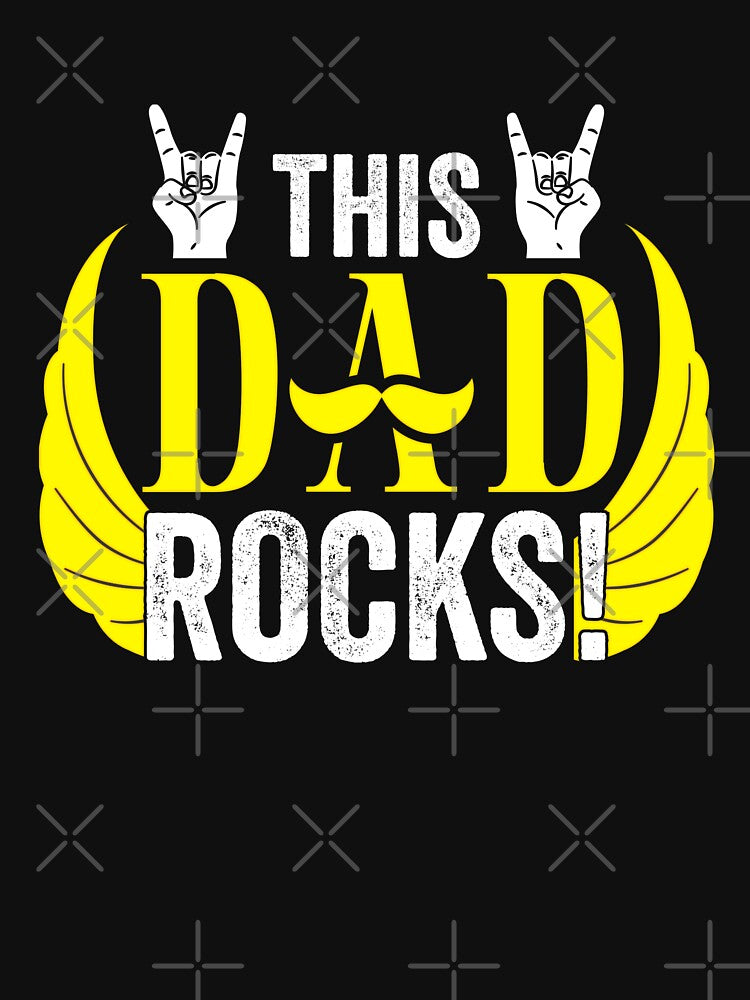 Happy Fathers Day - This Dad Rocks - Fathers Day Funny Moustahe - Happy Fathers Day 2021 by MinimalSketches... (Image 3)