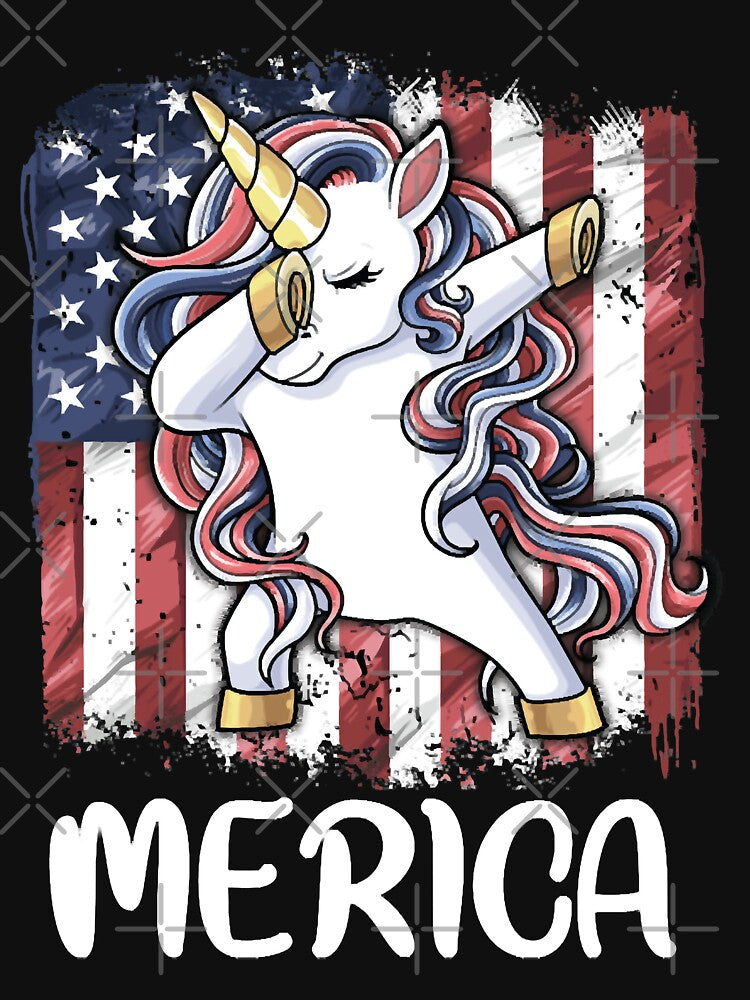Dabbing Merica Unicorn by HumbleShirt T-Shirts, Hoodie, Sweatshirt | BlankRebels.com (Image 3)