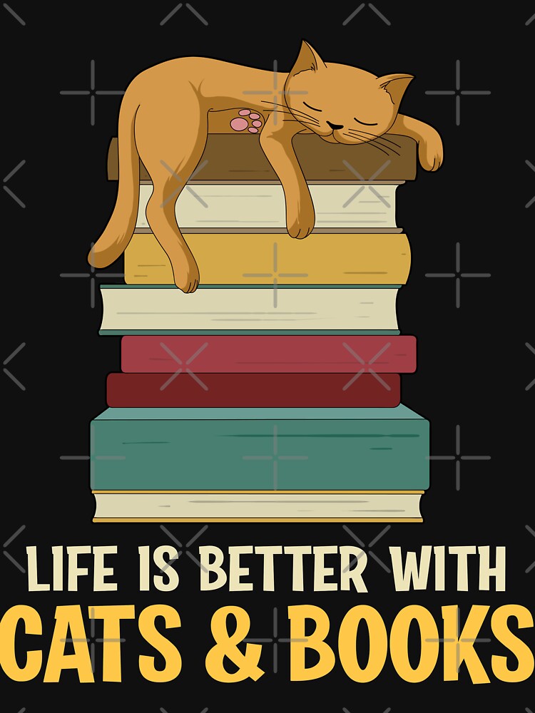 Life is better with Cat and Books by JohnnyQuit256 T-Shirts, Hoodie, Sweatshirt | BlankRebels.com (Image 3)