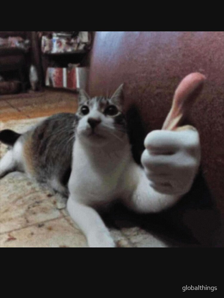 Thumbs Up Cat by globalthings T-Shirts, Hoodie, Sweatshirt | BlankRebels.com (Image 3)