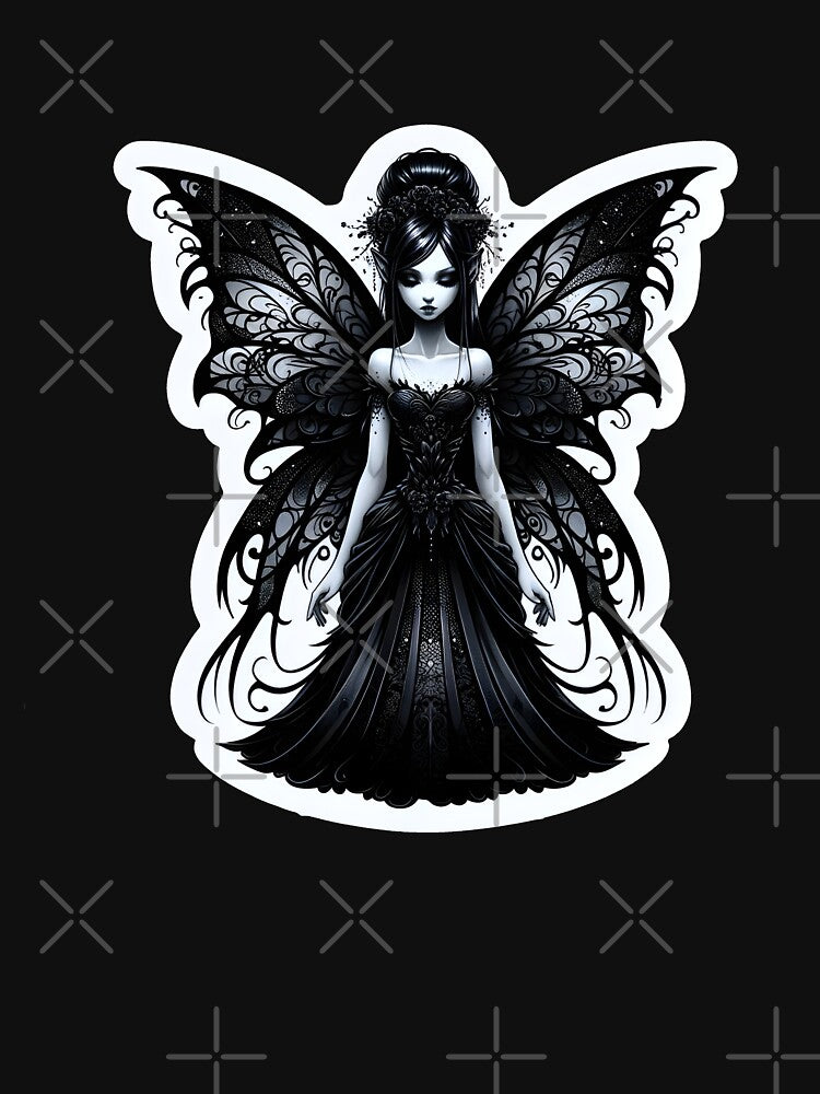 Gothic Fairy with intricate dark wings by Truck Stop One T-Shirts, Hoodie, Sweatshirt | BlankRebels.com (Image 3)