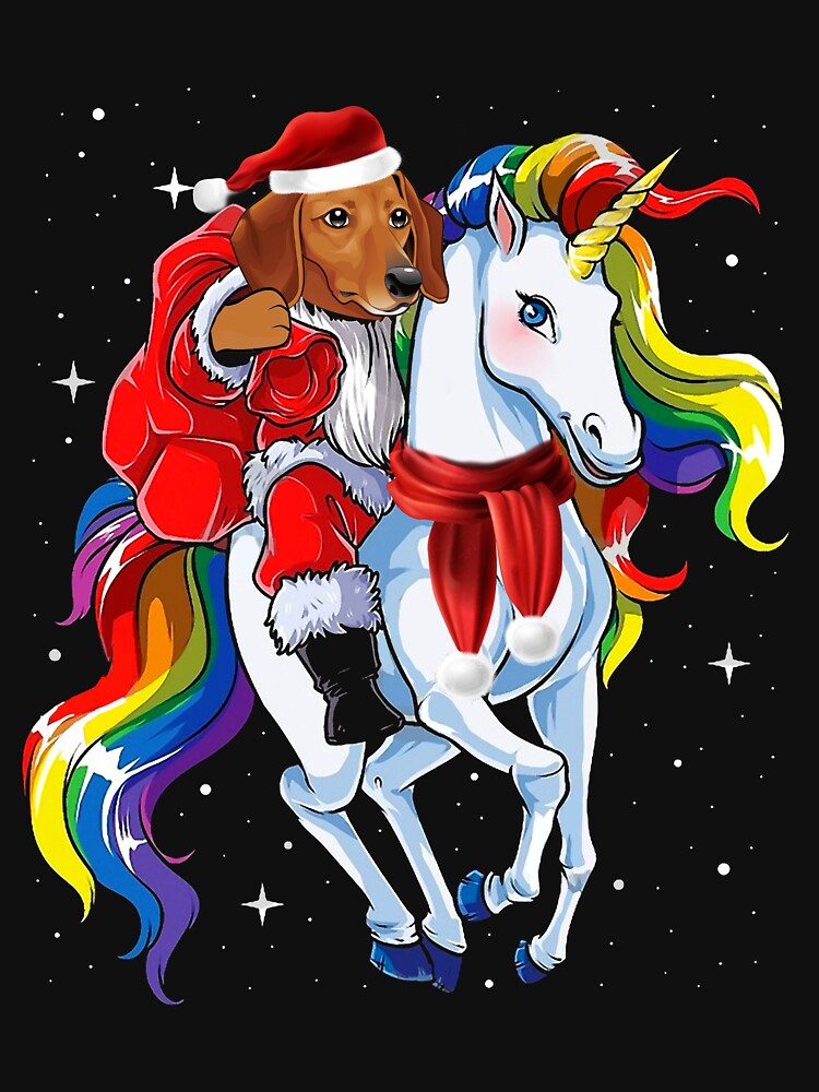 Dachshunds santa unicorn by ferraudionne T-Shirts, Hoodie, Sweatshirt | BlankRebels.com (Image 2)