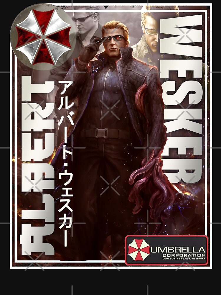 Resident Evil Albert Wesker Classic Retro Gaming Art by Back2Collage T-Shirts, Hoodie, Sweatshirt | BlankRebels.com (Image 3)