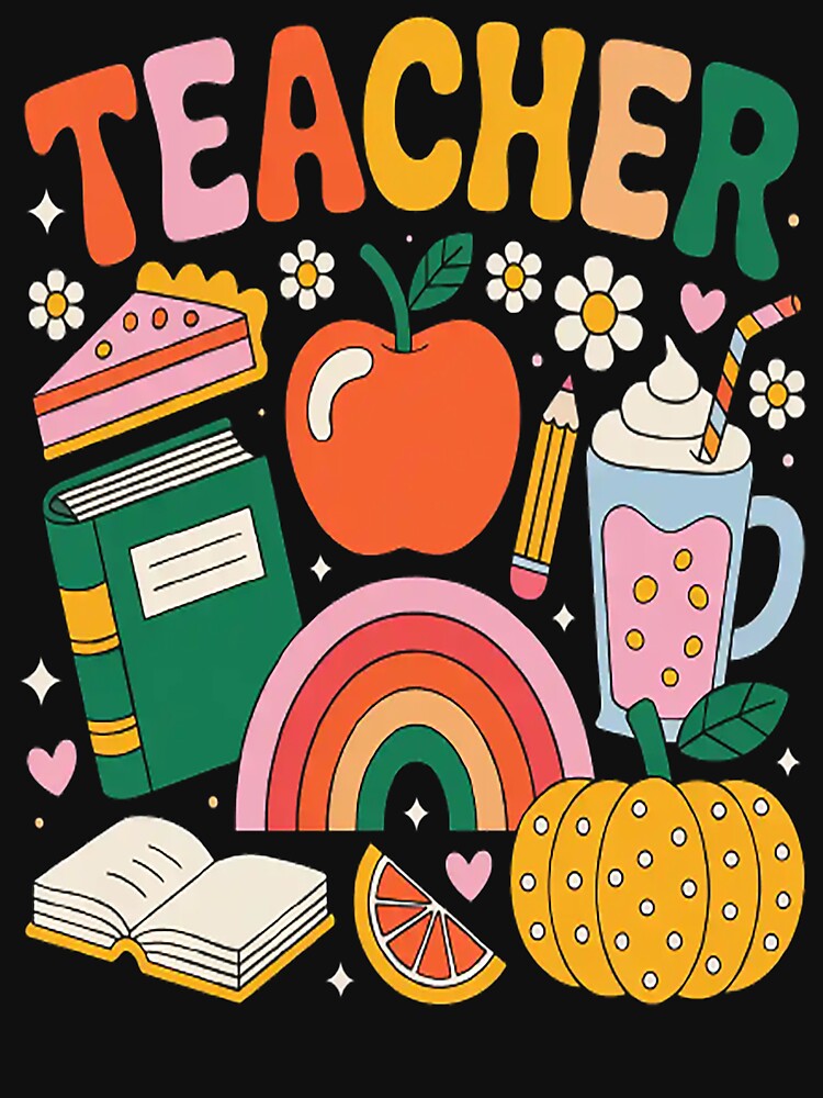 Teacher Fall Autumn Pumpkin Thanksgiving Thankful Teacher by gandebro T-Shirts, Hoodie, Sweatshirt (Image 3)