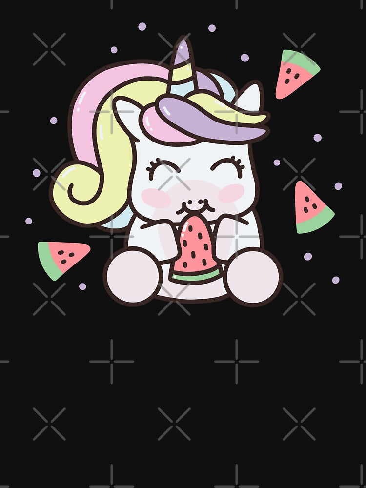 Kawaii Watermelon Unicorn Summer Fruit Melons Lover Girls by JokeGysen T-Shirts, Hoodie, Sweatshirt (Image 3)