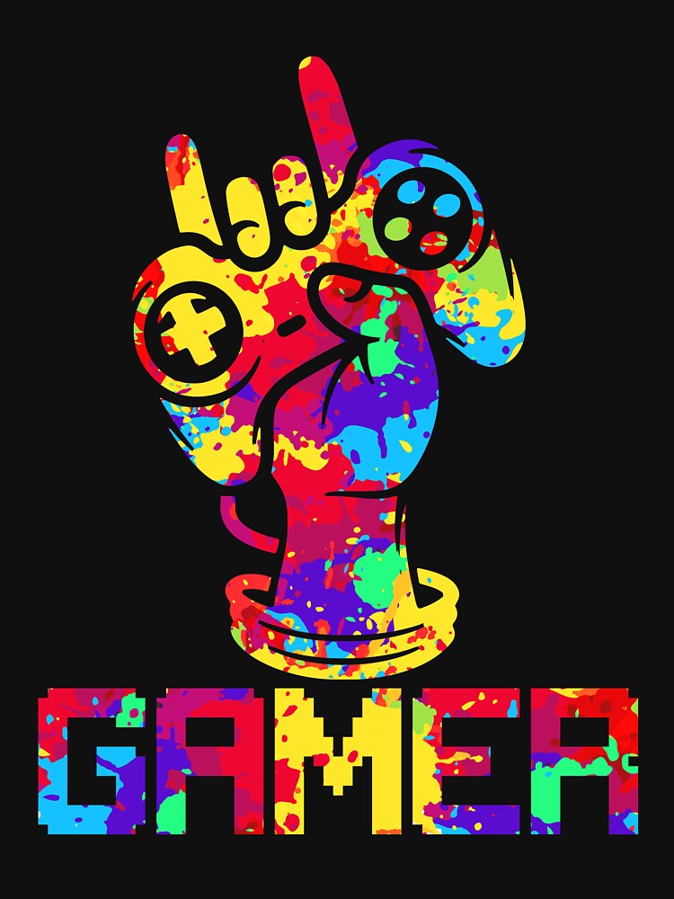 Gamer Colorful Shirt by SunsetGloww Hoodie, Sweatshirt | BlankRebels.com (Image 3)