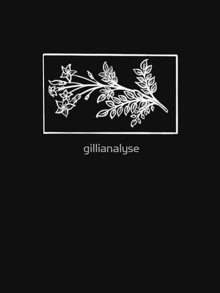 Jasmine Sprig Stamp Design - White by gillianalyse T-Shirts, Hoodie, Sweatshirt | BlankRebels.com (Image 3)