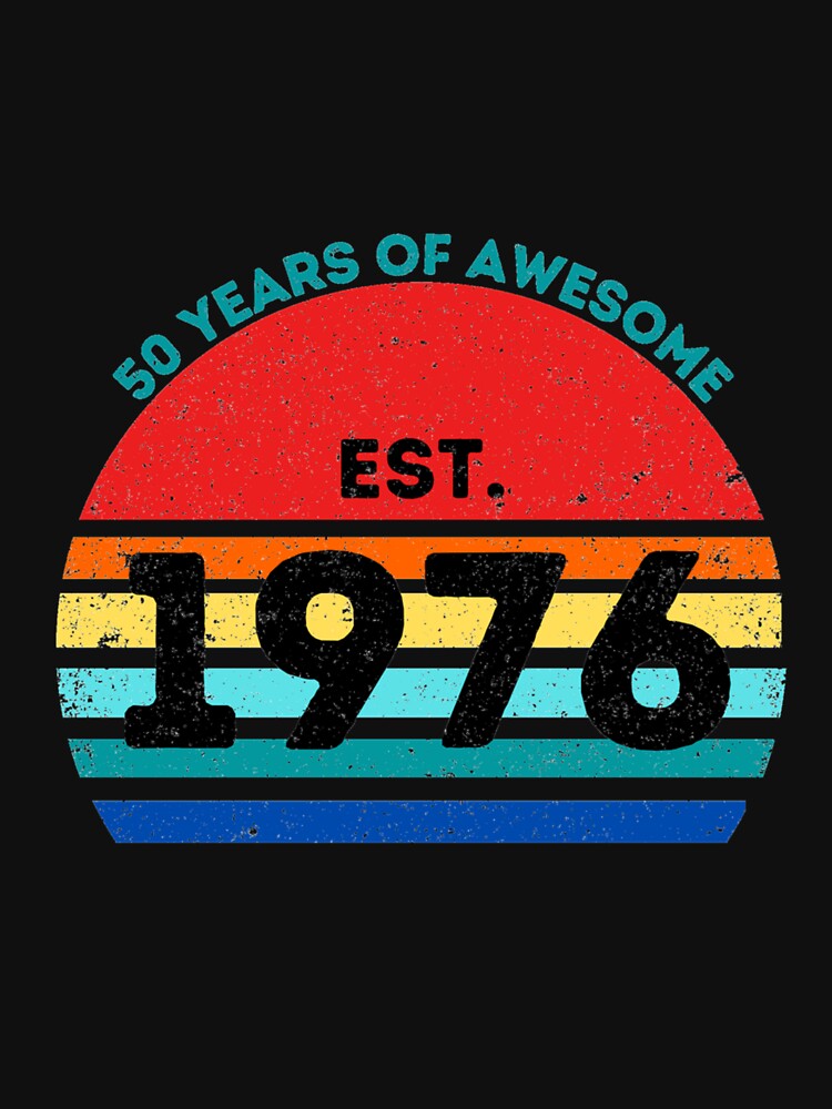 Vintage 50th Birthday 1976 by NewfieDragon T-Shirts, Hoodie, Sweatshirt | BlankRebels.com (Image 3)