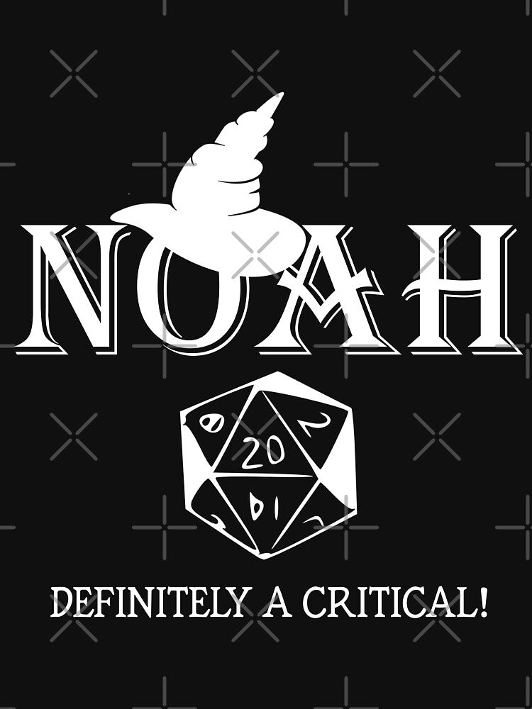 NOAH NAME WIZARD RPG CRITICAL HIT by rodmendonca T-Shirts, Hoodie, Sweatshirt | BlankRebels.com (Image 3)