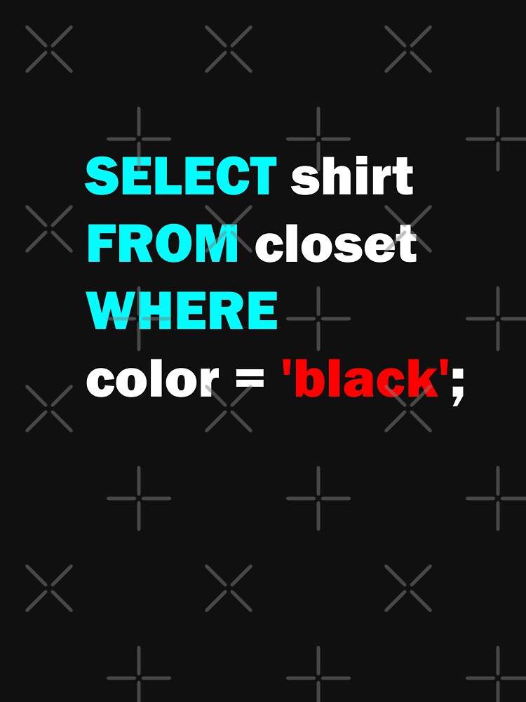 select tshirt from closet where color = 'black'; by j7boy Hoodie, Sweatshirt | BlankRebels.com (Image 3)