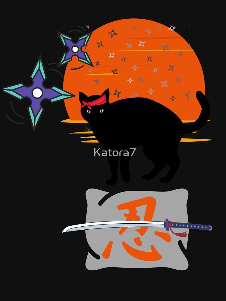 Ninja Cat by Katora7 T-Shirts, Hoodie, Sweatshirt | BlankRebels.com (Image 3)
