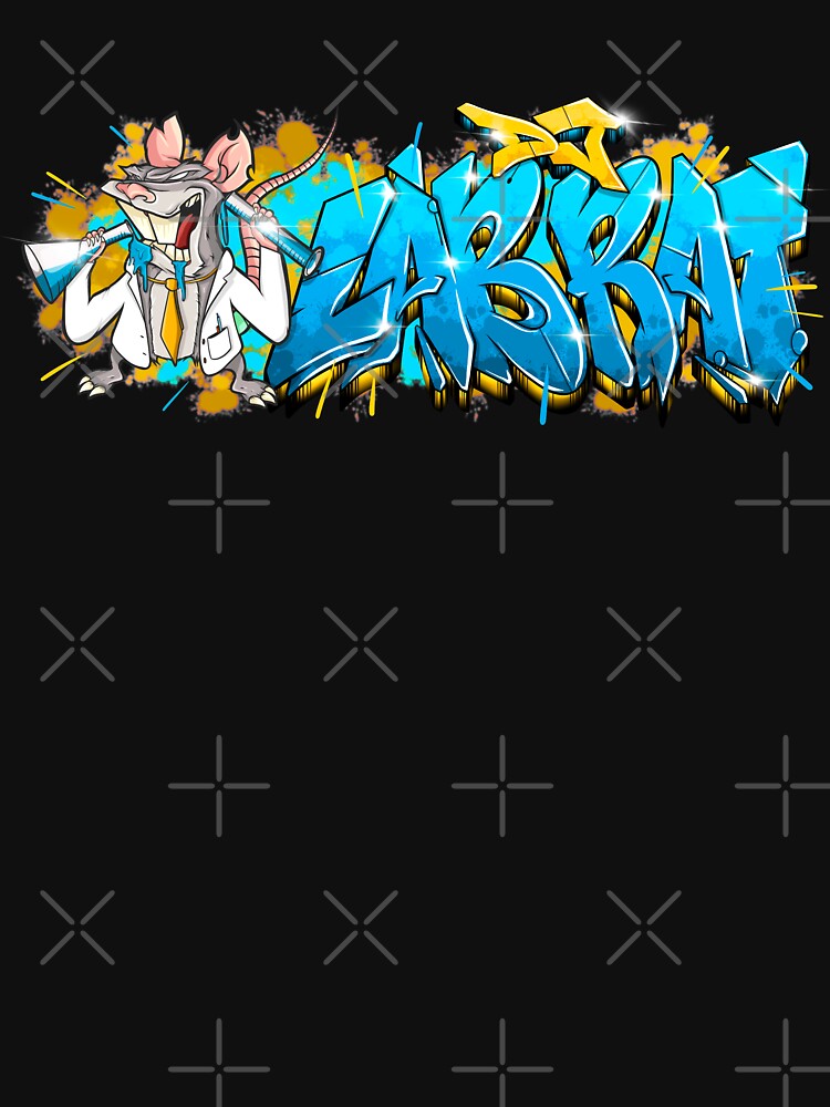 DJ LabRat (Graffiti Orange/Blue) by DJLabRat T-Shirts, Hoodie, Sweatshirt | BlankRebels.com (Image 3)