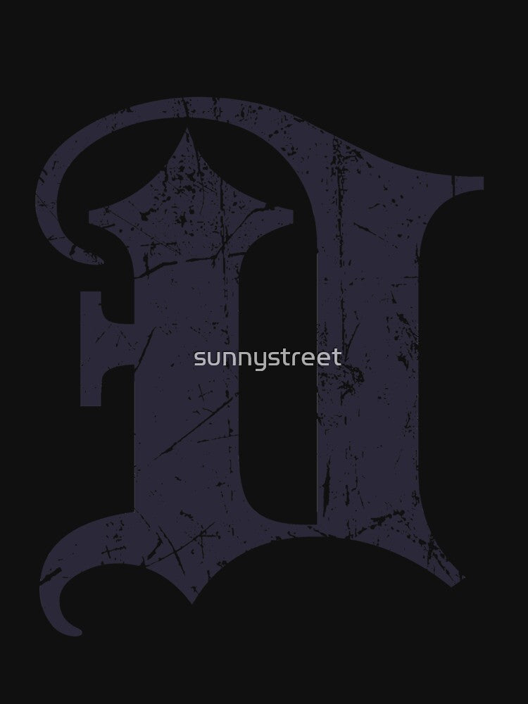 Dark Grunge Monogram Letter "D" Blackletter by SunnyStreet T-Shirts, Hoodie, Sweatshirt | BlankRebels.com (Image 3)