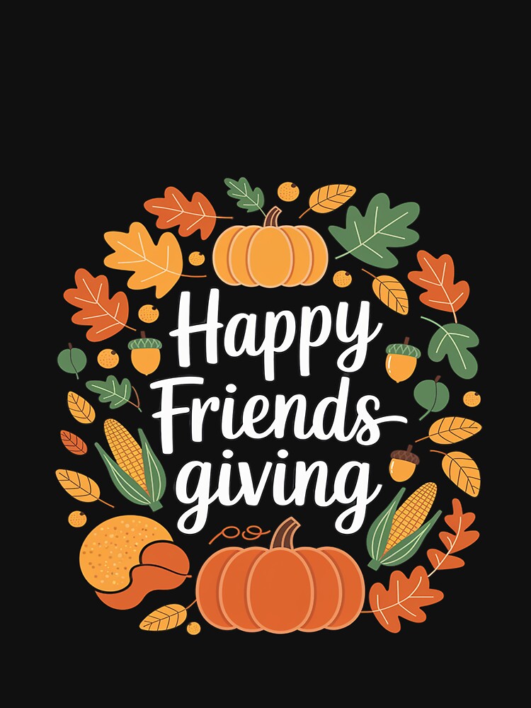 Fall Leaves Happy Friendsgiving Cute Thanksgiving Autumn by Bstilablhot T-Shirts, Hoodie, Sweatshirt (Image 3)