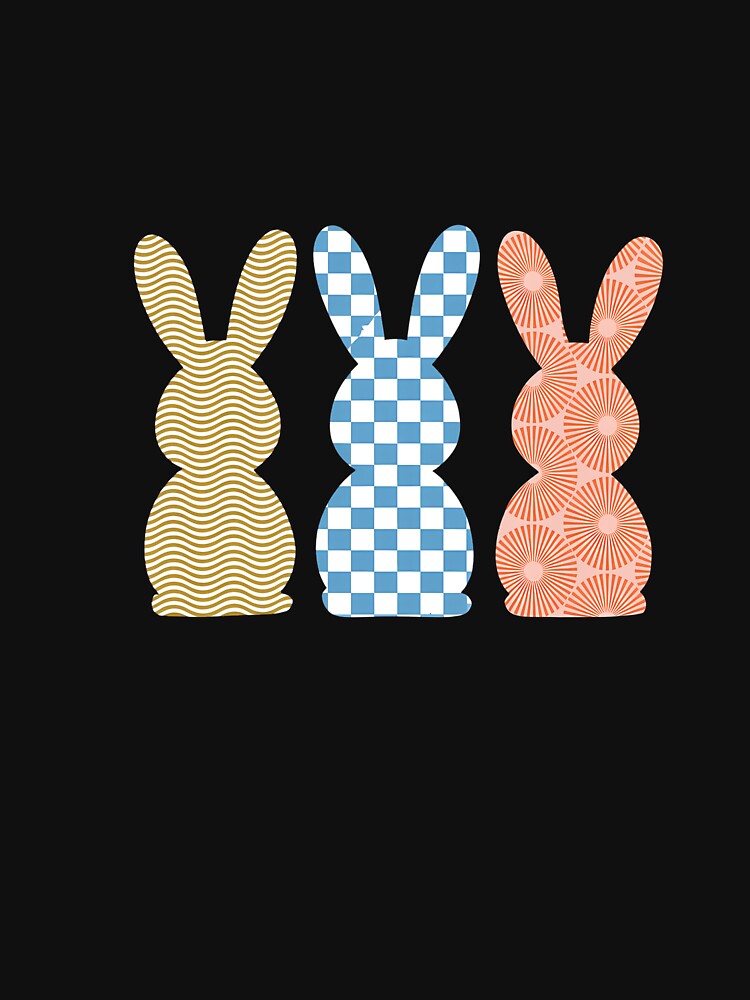 Easter Bunny Rabbit Groovy Hippie Trio Cute Easter Day by FaithAbbott T-Shirts, Hoodie, Sweatshirt (Image 3)