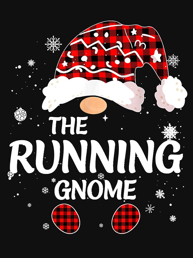 Red Buffalo Plaid Matching The Running Gnome Christmas by RobertJason T-Shirts, Hoodie, Sweatshirt (Image 3)