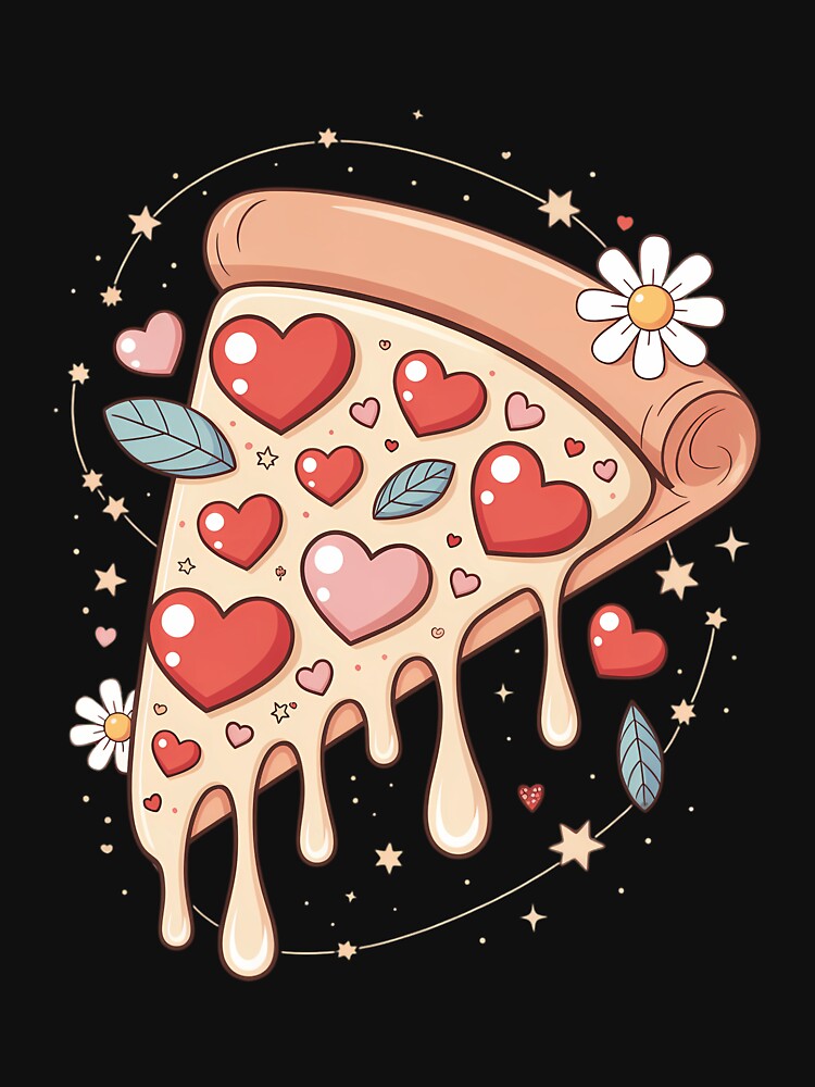 Pizza Valentine Valentines Day for Pizza Lover by EllenJast T-Shirts, Hoodie, Sweatshirt | BlankRebels.com (Image 3)