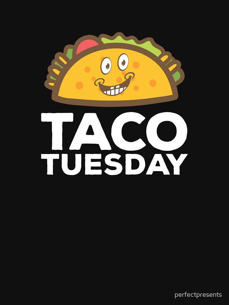 Cute & Funny Taco Tuesday Smiling Taco by perfectpresents T-Shirts, Hoodie, Sweatshirt | BlankRebels.com (Image 3)
