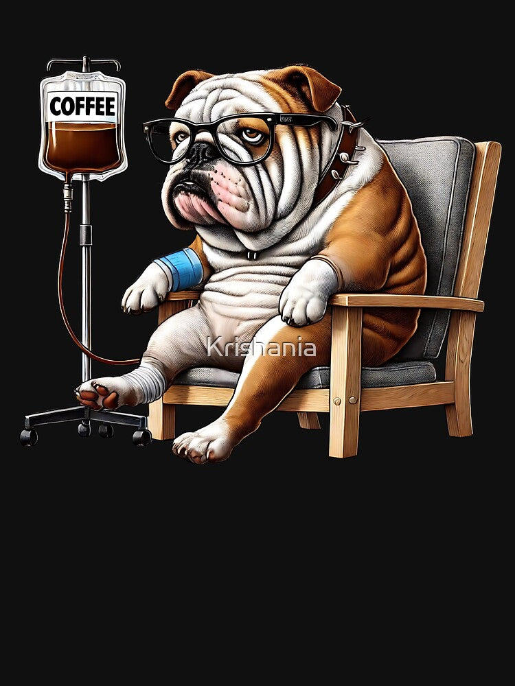 Funny Bulldog Coffee Drink Dog Lover Dad Mom by Kimberley King Art  King Art T-Shirts, Hoodie, Sweatshirt (Image 3)