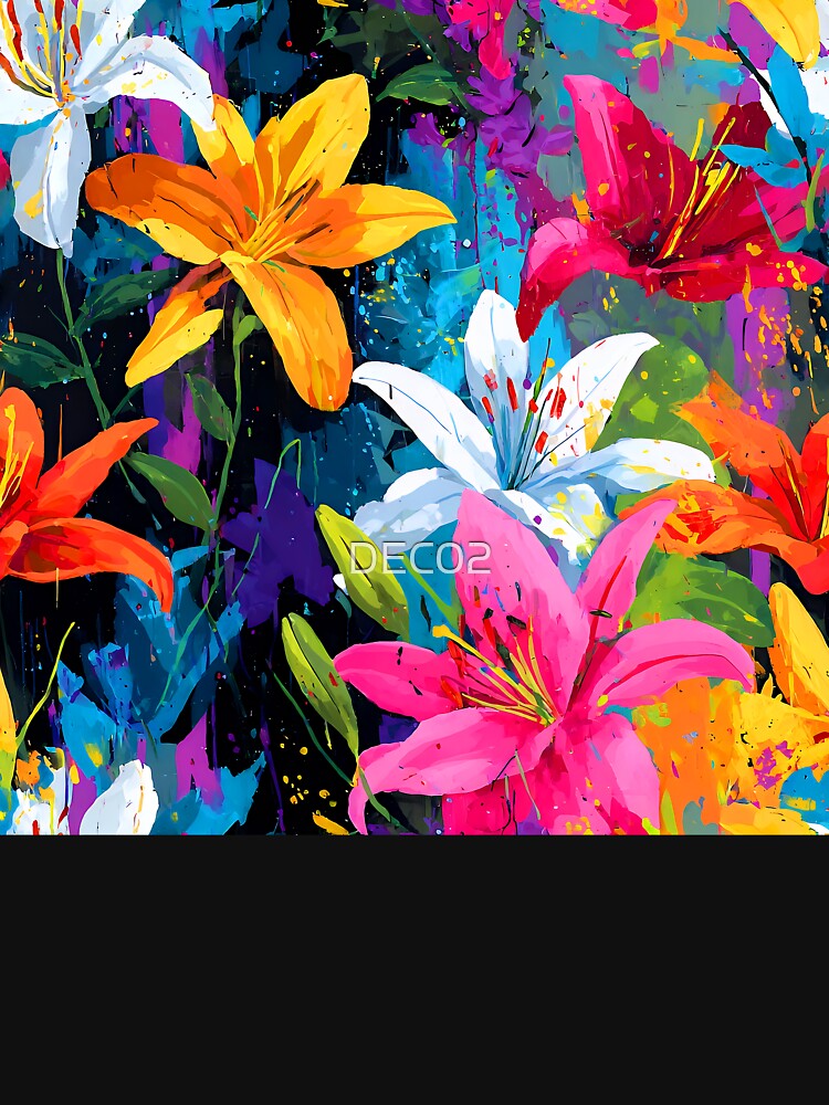 Vibrant Tropical Island Festival Of Flowers Colorful Art by DEC02 T-Shirts, Hoodie, Sweatshirt | BlankRebels.com (Image 3)
