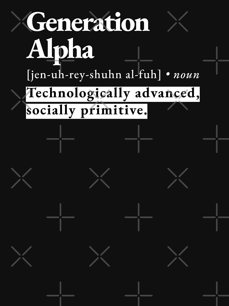 Generation Alpha funny dictionary definition by NeonTeePrint
