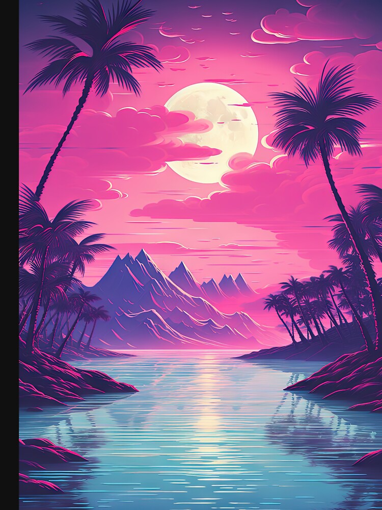 Sunset Palms: A Vaporwave Serenade in Tropical Vibes by Mullet Monkey T-Shirts, Hoodie, Sweatshirt (Image 3)