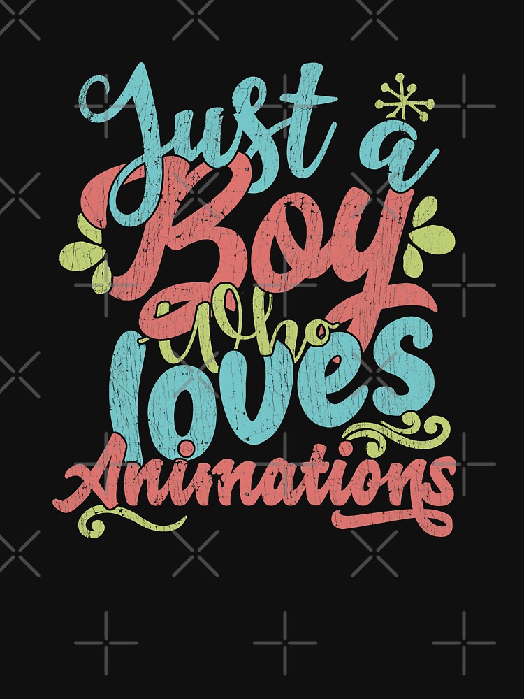Just A Boy Who Loves Animatios Gift graphic by theodoros20 T-Shirts, Hoodie, Sweatshirt | BlankRebels.com (Image 3)