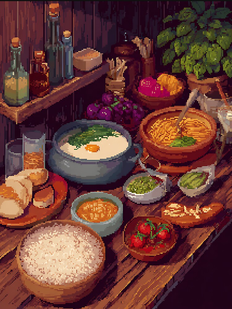 Gaming Pixel Art Food by bapupa T-Shirts, Hoodie, Sweatshirt | BlankRebels.com (Image 3)