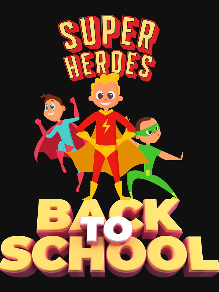 Back to School Superheroes Comic Tees for Students by BunBuntheDog- Hoodie, Sweatshirt | BlankRebels.com (Image 3)