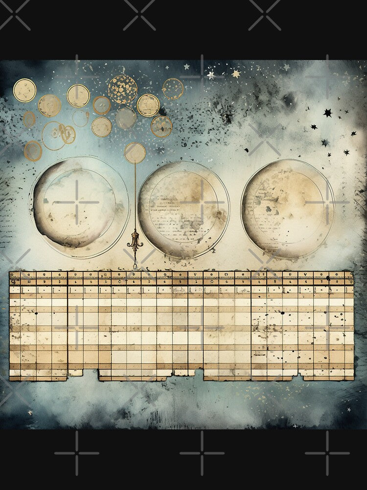 Retro Moon Phase Almanac - Nostalgic Celestial Elegance by Silver Medal T-Shirts, Hoodie, Sweatshirt (Image 3)