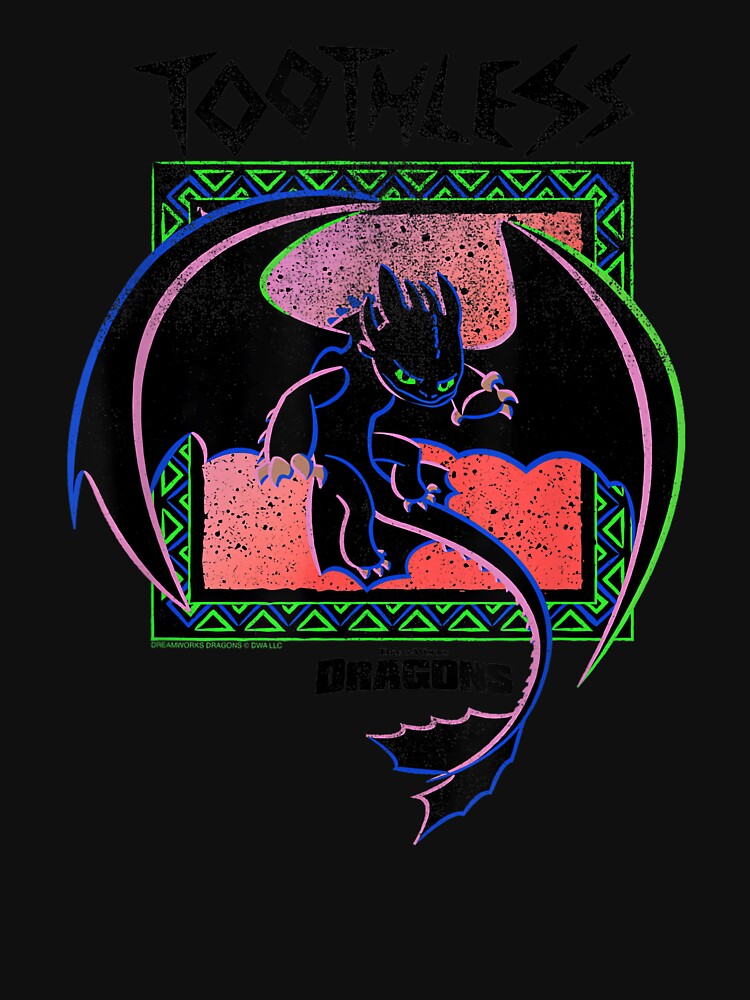 Toothless Neon Dragon Artwork by AriePollich T-Shirts, Hoodie, Sweatshirt | BlankRebels.com (Image 3)
