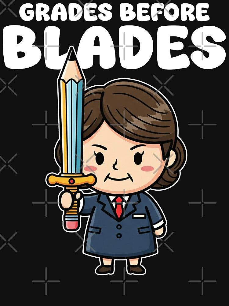 GRADES BEFORE BLADES - TEACHER GIFT by KEF Custom T-Shirts, Hoodie, Sweatshirt | BlankRebels.com (Image 3)