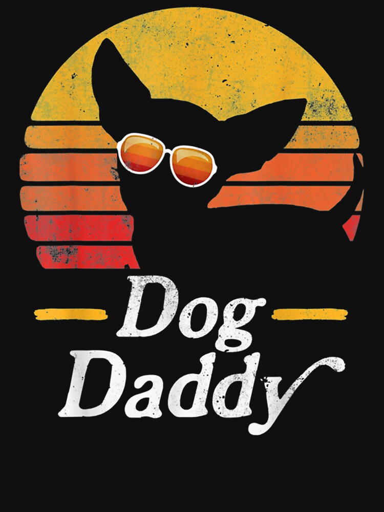 Mens Vintage Best Dog Dad Ever Funny Chihuahua Dog Father's Day by Louisa Kohler T-Shirts, Hoodie, Sweatshirt (Image 3)
