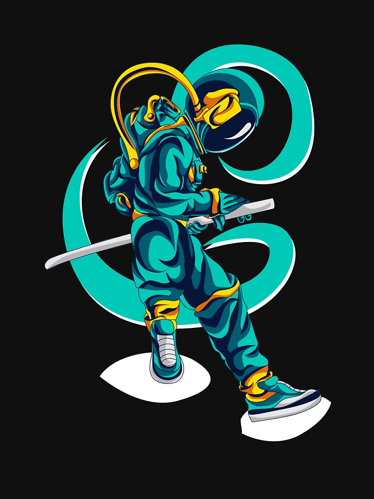 astronaut space ninja samurai by buzwin T-Shirts, Hoodie, Sweatshirt | BlankRebels.com (Image 3)