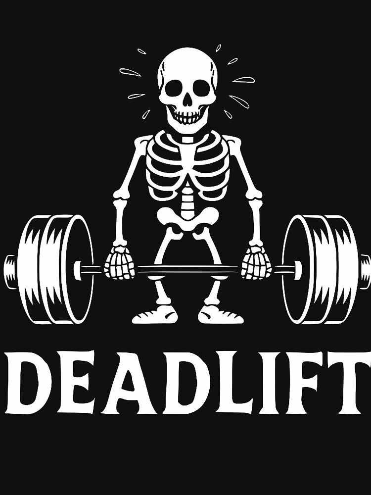 Mens Deadlift Skeleton Bodybuilder Workout Powerlifting Funny Gym by SelmaBonnie T-Shirts, Hoodie, Sweatshirt (Image 3)