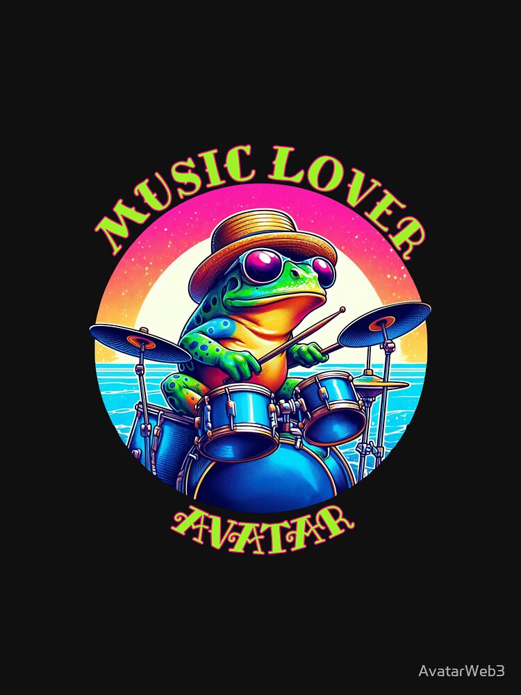 Frog Music Lover avatar. by AvatarWeb3 T-Shirts, Hoodie, Sweatshirt | BlankRebels.com (Image 3)