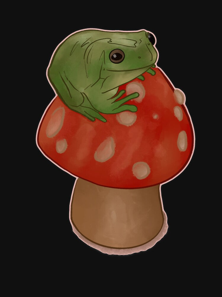 Froggie Friend on a Mushroom by LoraLoo T-Shirts, Hoodie, Sweatshirt | BlankRebels.com (Image 3)