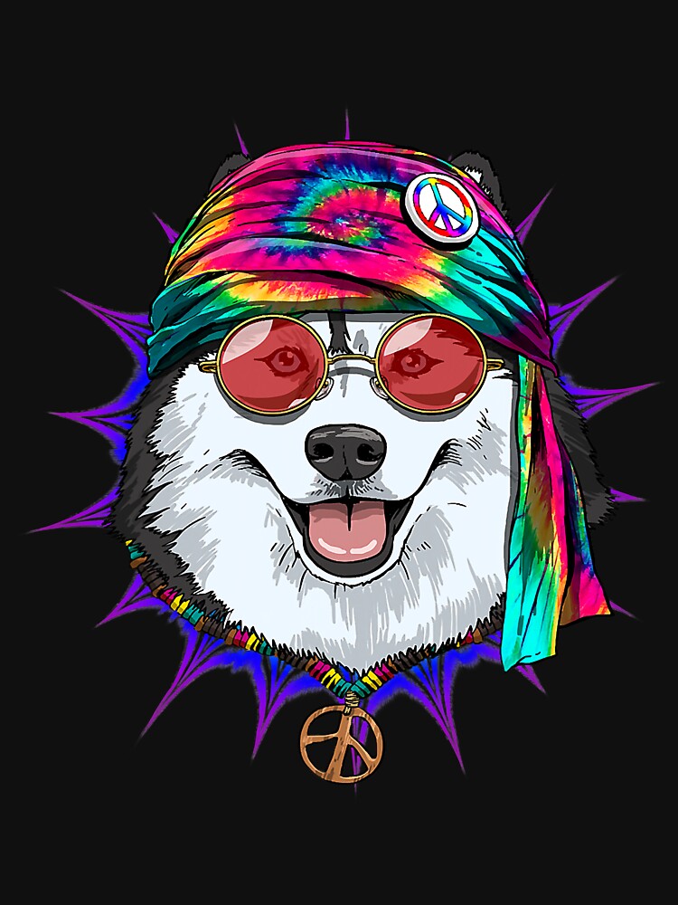 Tie Dye Hippie Siberian Husky Hippiness Peace Love Dog 687 by ThanhNgong T-Shirts, Hoodie, Sweatshirt (Image 3)
