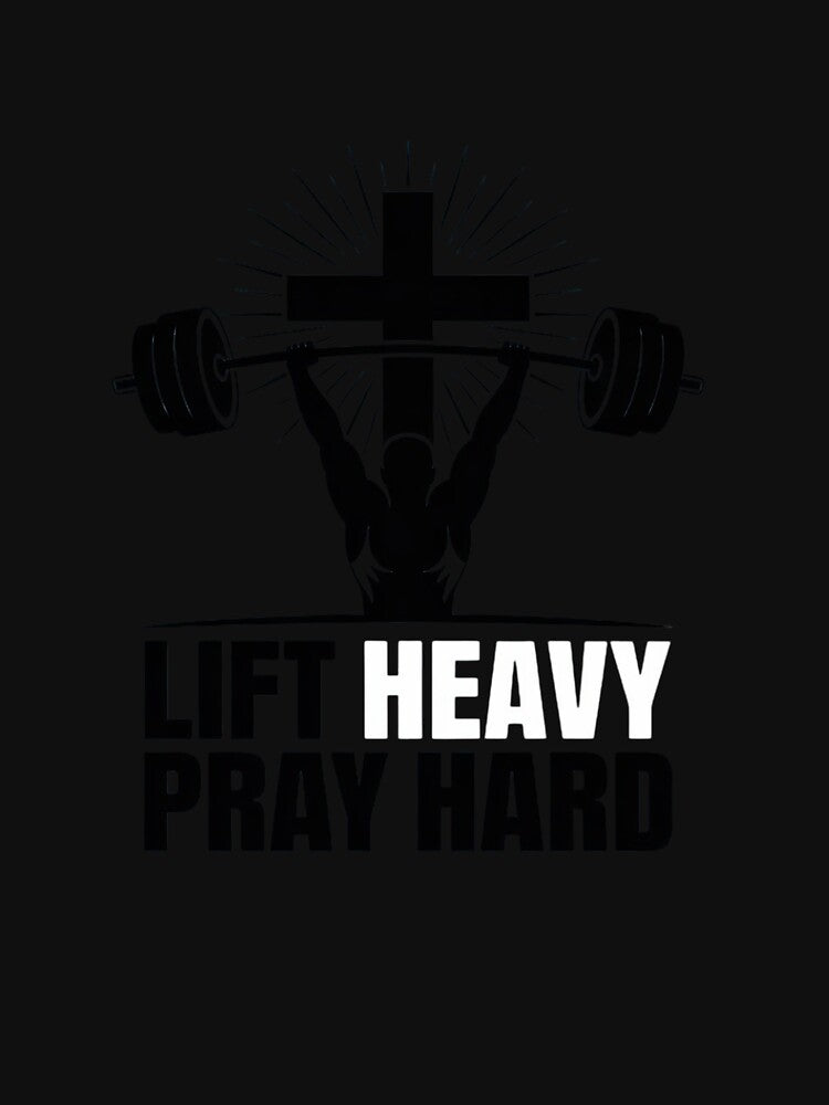 Lift Heavy Pray Hard Gym Workout Religious Christian Faith by HardcoreTour T-Shirts, Hoodie, Sweatshirt (Image 3)