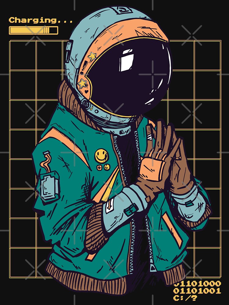 Spaceman Cool Vaporwave Urban Colorful Style by OWLvision33