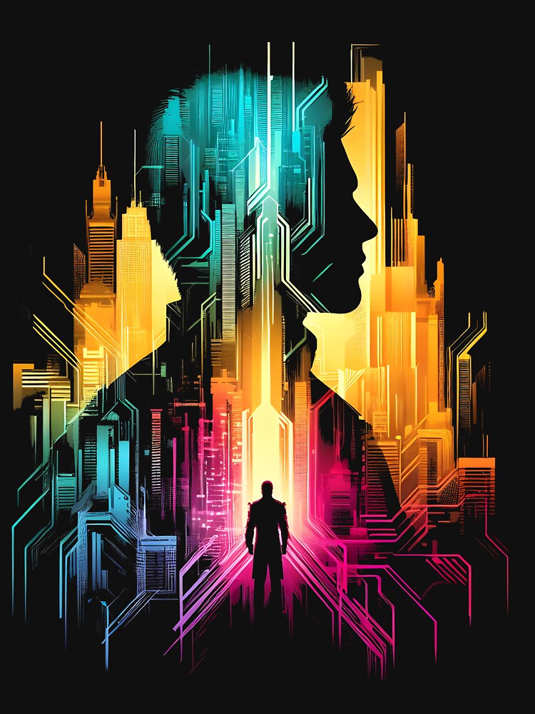 Cyberpunk Man - Vector Art by Bomba Visual
