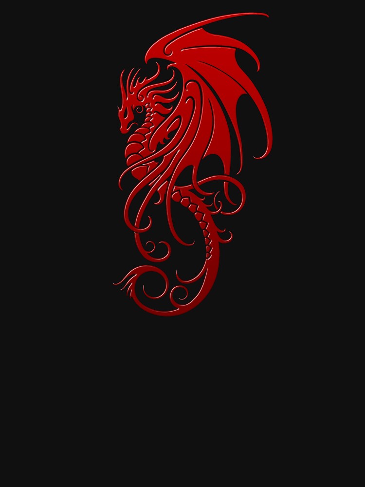 Flying Red Tribal Dragon by JeffBartels T-Shirts, Hoodie, Sweatshirt | BlankRebels.com (Image 3)