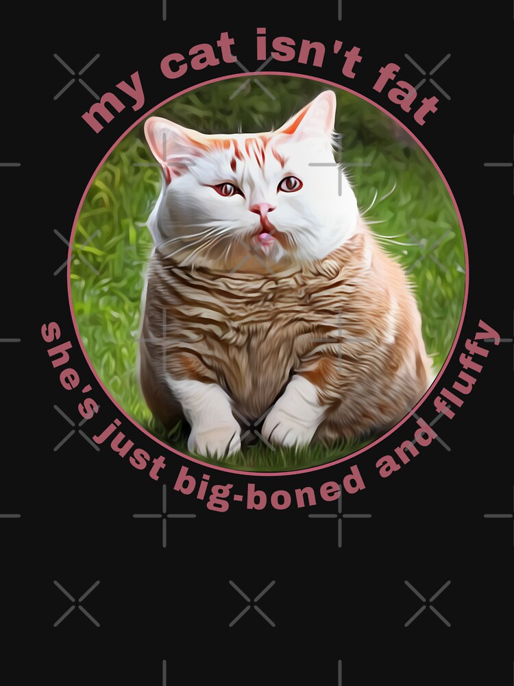 My Cat Isn’t Fat, She’s Just Big-Boned and Fluffy by funhousejen T-Shirts, Hoodie, Sweatshirt | BlankRebels.com (Image 3)