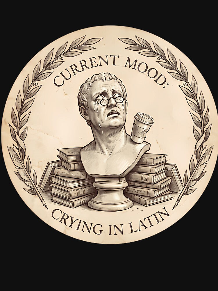 Funny Dark Academia Crying In Latin History Student by Mason-Pride T-Shirts, Hoodie, Sweatshirt | BlankRebels.com (Image 3)
