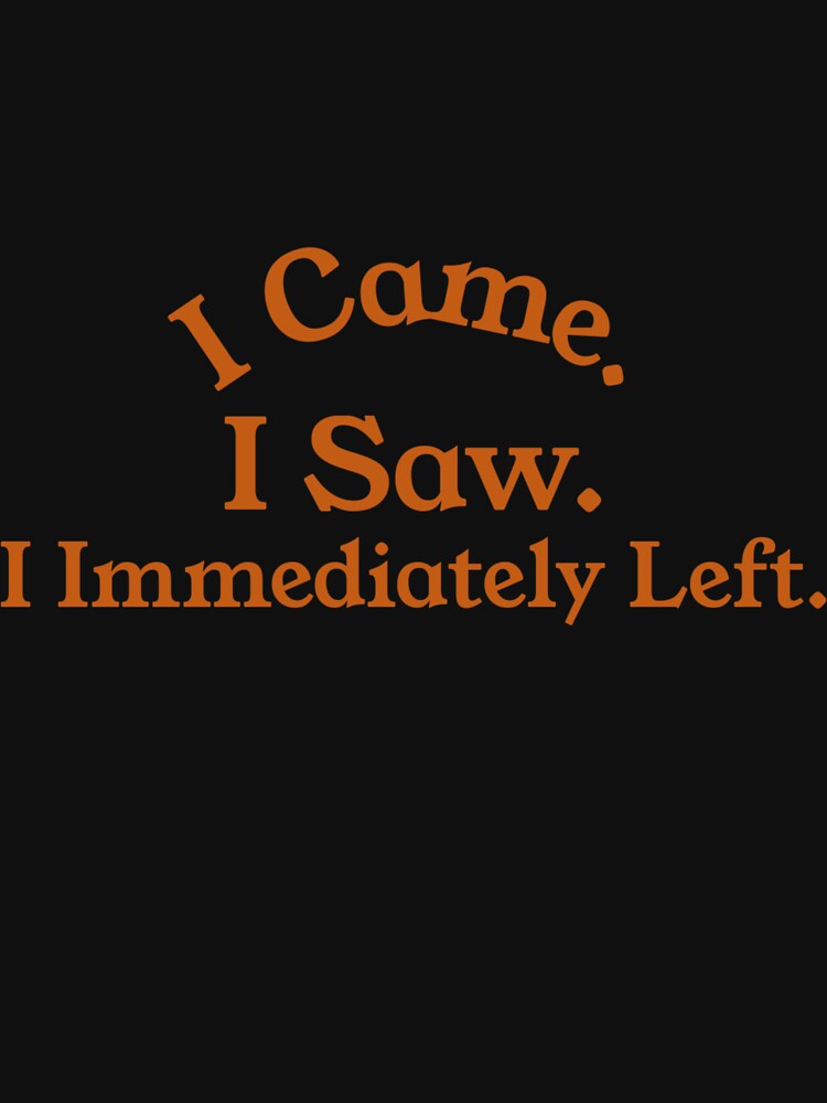 I Came. I Saw. I Immediately Left. by CharsTeeParty T-Shirts, Hoodie, Sweatshirt | BlankRebels.com (Image 3)