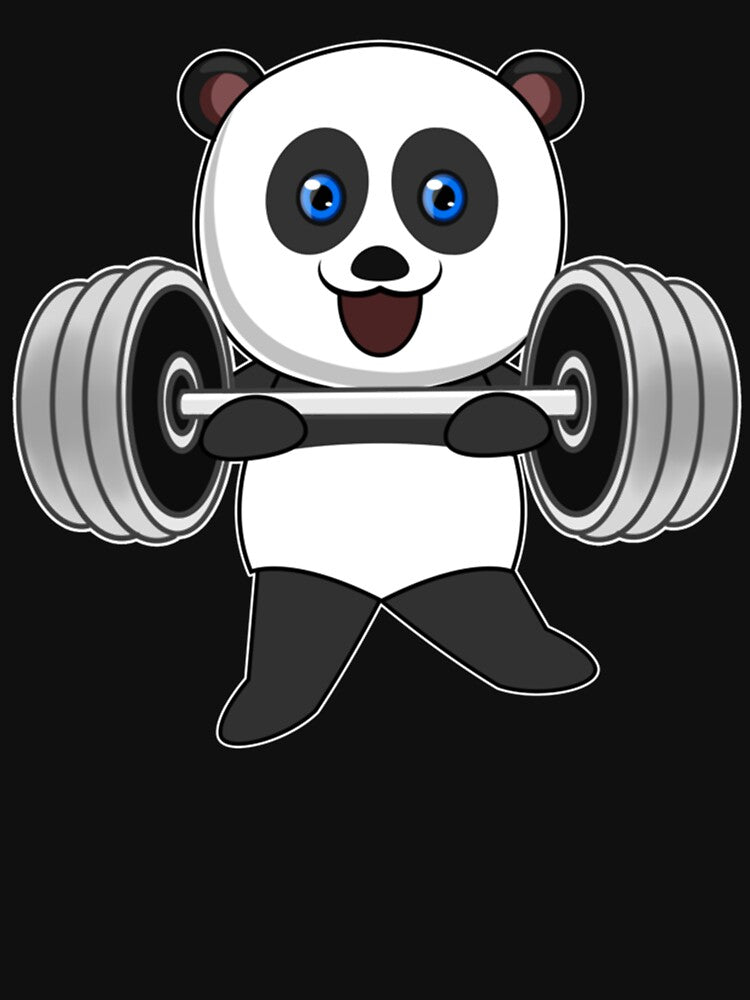 I paused my workout to be here- Squat bench deadlift gym workout motivation Panda by NorthernGrain55 T-Shirts,... (Image 3)