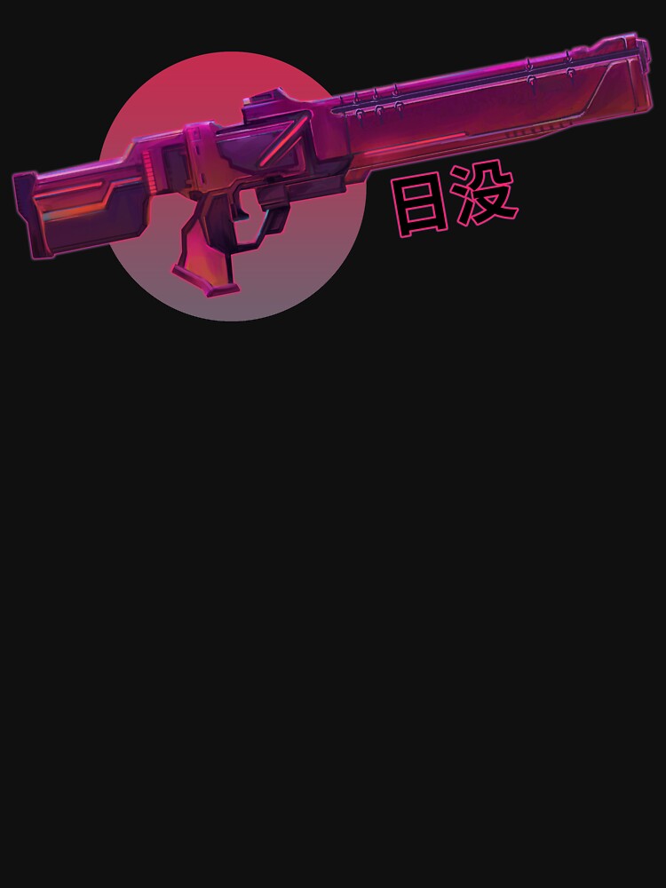 Cyberpunk Vaporwave Cyberwave Sunset Pistol Gun by banditjoj T-Shirts, Hoodie, Sweatshirt | BlankRebels.com (Image 3)
