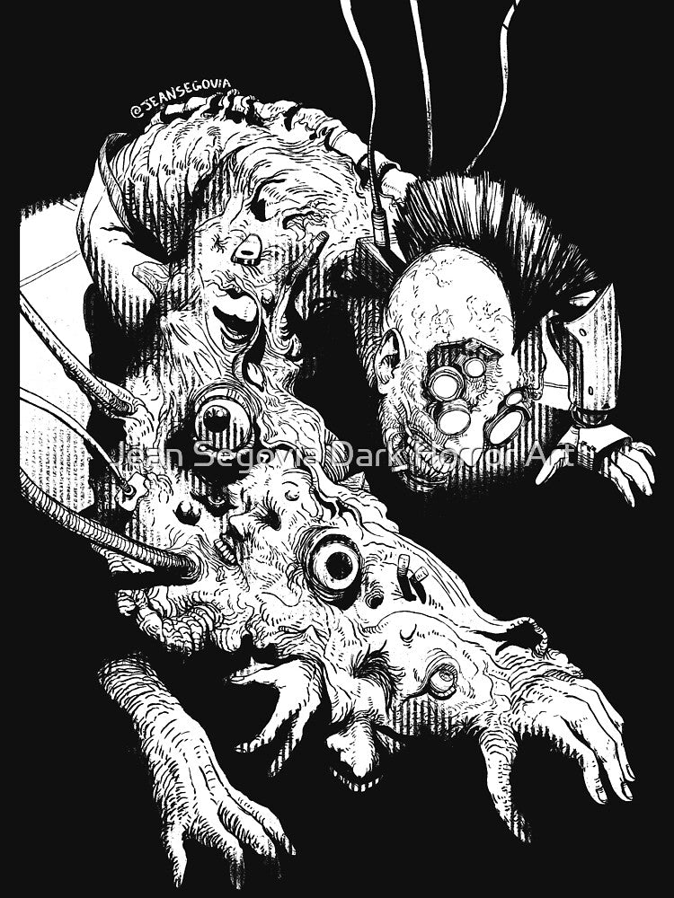 Cyber Punk original illustration by Jean Segovia Dark Horror Art T-Shirts, Hoodie, Sweatshirt | BlankRebels.com (Image 3)