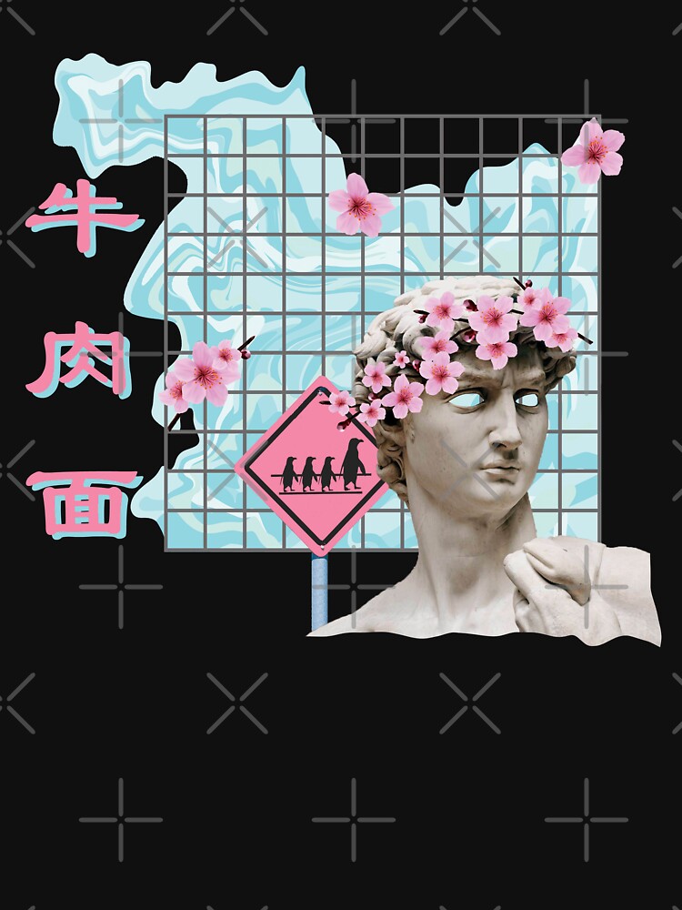 Vaporwave Aesthetic David Statue by designsbyegg T-Shirts, Hoodie, Sweatshirt | BlankRebels.com (Image 3)