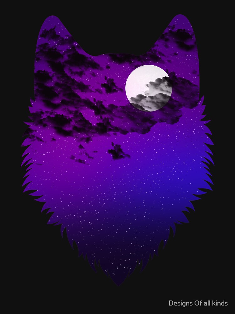 Nebula sky scene inside wolf by Designs Of all kinds T-Shirts, Hoodie, Sweatshirt | BlankRebels.com (Image 3)
